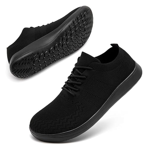 RJYWGS Breite Barfussschuhe Herren Schwarz 41 von RJYWGS