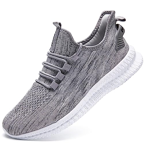 RJYWGS Damen Sneaker Sportschuhe Turnschuhe Laufschuhe Sommerschuhe Fitnessschuhe Leichte Hallenschuhe Tennisschuhe Walkingschuhe Runningschuhe Grau Größe 40 EU von RJYWGS