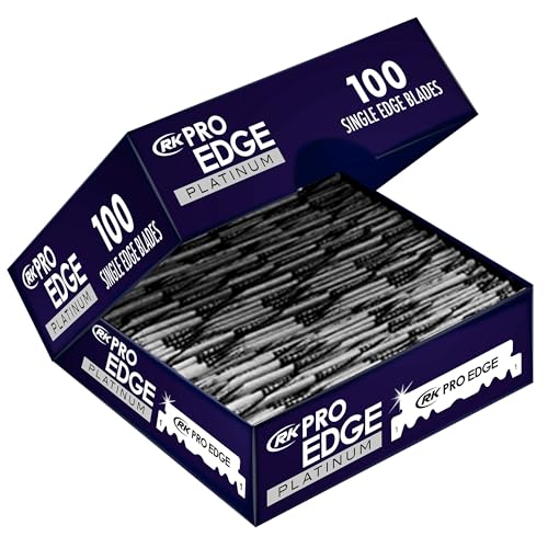 RK ProEdge Platinum Single Edge Professionelle Friseurblätter 100 Stk von RK PRO EDGE