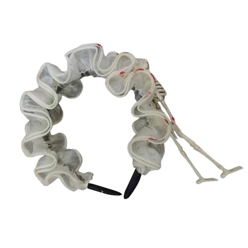 Hexenskelett Dunkelblut Kopfbedeckung Party Stirnband Teufel Skelett Animation Haarreifen für Live Show Rollenspiele von RKJRTK