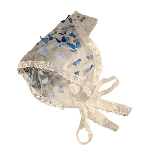 Mädchen Schmetterling Bandana Elegant Kopftuch Kreativ Bandana Haarschal Kopfbedeckung Warme Spitze Kopf Wrap von RKJRTK