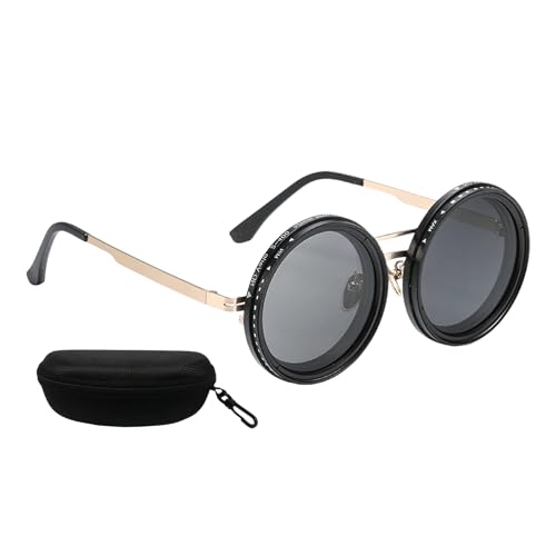 RKJRTK Runde Polarisierte Sonnenbrille Mit Verstellbarer Farbton Freien Fischereigläser Dimming Sonnenbrille Leichte Strandrede RKJRTK Runde Polarisierte Sonnenbrille Mit Verstellbarer Farbton Freien Fischereigläser Dimming Sonnenbrille Leichte Strandrede von RKJRTK