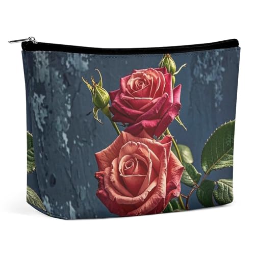 Make-up-Tasche für Damen, Shabby-Chic-Rosen, tragbare Kosmetiktasche, wasserdicht, Kulturbeutel, Aufbewahrungstasche, große Make-up-Tasche, ästhetische Hand-Make-up-Tasche für Reisen, Arbeit, Stil, Make-up-Tasche für Damen, Shabby-Chic-Rosen, tragbare Kosmetiktasche, wasserdicht, Kulturbeutel, Aufbewahrungstasche, große Make-up-Tasche, ästhetische Hand-Make-up-Tasche für Reisen, Arbeit, Stil, von RKJVB