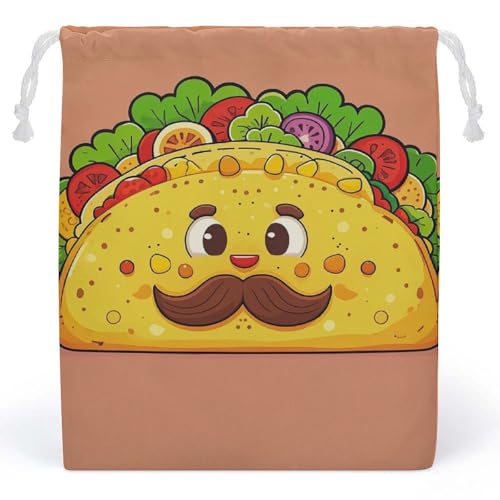 Mexikanische Maisbrötchen mit Kordelzug, staubdichte Aufbewahrungstasche, atmungsaktive Canvas-Tasche, wiederverwendbare Musselin-Tasche für Party, Hochzeit, Weihnachten, Geschenktüte von RKJVB