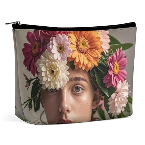 RKJVB Head Wearing Floral Vortex Shape Makeup Bag for Women Portable Cosmetic Bag Waterproof Kulturtasche Storage Bag Large Makeup Pouch Aesthetic Handheld Makeup Bag for Travel Work, Style, One Size, RKJVB Head Wearing Floral Vortex Shape Makeup Bag for Women Portable Cosmetic Bag Waterproof Kulturtasche Storage Bag Large Makeup Pouch Aesthetic Handheld Makeup Bag for Travel Work, Style, One Size, von RKJVB