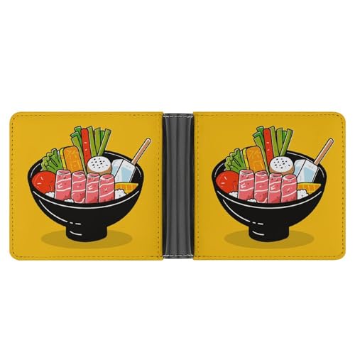 RKJVB Klassische Slimfold Geldbörse für Frauen Cartoon Hotpot Doodle Bifold Kreditkartenhalter Geldbörse für Herren Leder Geldbörse mit Ausweisfenster und mehreren Kartenfächern Mini Wallet Cartoon RKJVB Klassische Slimfold Geldbörse für Frauen Cartoon Hotpot Doodle Bifold Kreditkartenhalter Geldbörse für Herren Leder Geldbörse mit Ausweisfenster und mehreren Kartenfächern Mini Wallet Cartoon von RKJVB