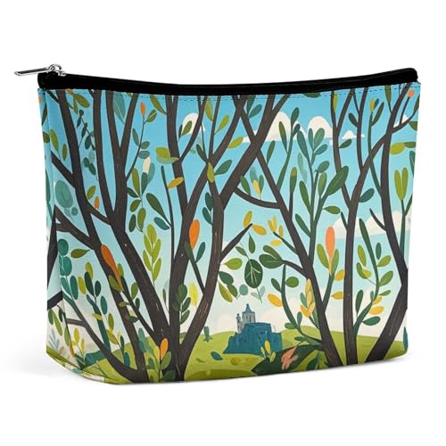 RKJVB Kosmetiktasche mit exotischem Baumzweig, Cartoon-Make-up-Tasche für Damen, tragbare Kosmetiktasche, wasserdicht, Kulturbeutel, Aufbewahrungstasche, große Make-up-Tasche, ästhetische RKJVB Kosmetiktasche mit exotischem Baumzweig, Cartoon-Make-up-Tasche für Damen, tragbare Kosmetiktasche, wasserdicht, Kulturbeutel, Aufbewahrungstasche, große Make-up-Tasche, ästhetische von RKJVB