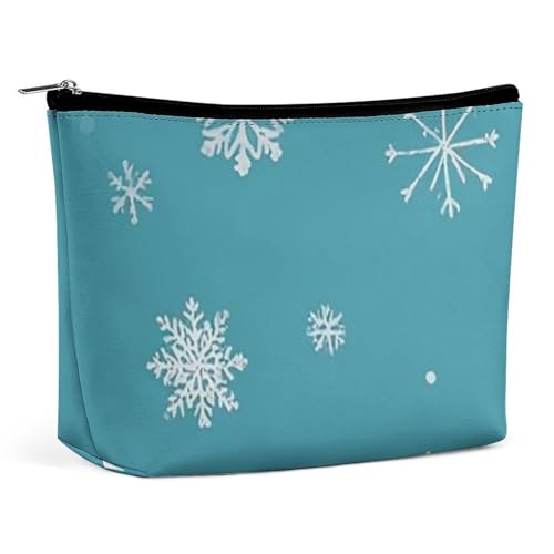 RKJVB Make-up-Tasche mit Weihnachtsmotiv und Schneeflocken für Damen, tragbare Kosmetiktasche, wasserdicht, Kulturbeutel, Aufbewahrungstasche, große Make-up-Tasche, ästhetische Hand-Make-up-Tasche für RKJVB Make-up-Tasche mit Weihnachtsmotiv und Schneeflocken für Damen, tragbare Kosmetiktasche, wasserdicht, Kulturbeutel, Aufbewahrungstasche, große Make-up-Tasche, ästhetische Hand-Make-up-Tasche für von RKJVB