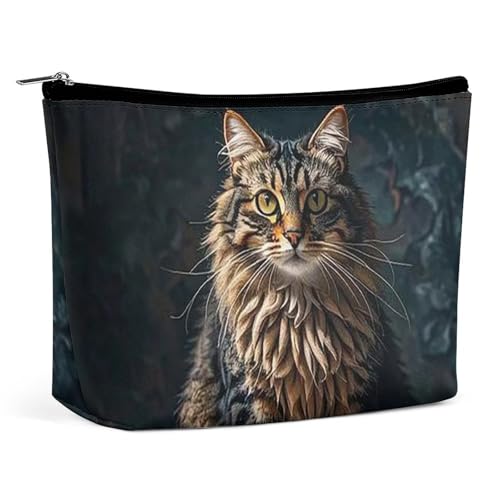 RKJVB Niedliche und schöne Make-up-Tasche für Damen, tragbare Kosmetiktasche, wasserdicht, Kulturbeutel, Aufbewahrungstasche, große Make-up-Tasche, ästhetische Hand-Make-up-Tasche für Reisen, Arbeit, von RKJVB