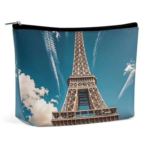 RKJVB The Towering Iron Tower Make-up-Tasche für Damen, tragbare Kosmetiktasche, wasserdicht, Kulturbeutel, Aufbewahrungstasche, große Make-up-Tasche, ästhetische Hand-Make-up-Tasche für Reisen, von RKJVB