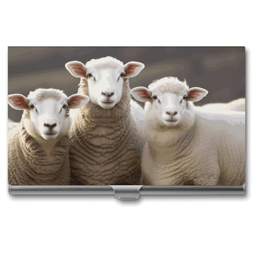 RKJVB Visitenkartenhalter, Schafe und Lämmer, schlankes Visitenkartenetui, professionelle Namenskartenhalter, Geldbörse, Namenskarten-Organizer, minimalistische Tasche, Kartenetuis für Männer, Frauen, RKJVB Visitenkartenhalter, Schafe und Lämmer, schlankes Visitenkartenetui, professionelle Namenskartenhalter, Geldbörse, Namenskarten-Organizer, minimalistische Tasche, Kartenetuis für Männer, Frauen, von RKJVB