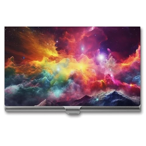 RKJVB Visitenkartenhalter, bunt, schlank, Visitenkartenetui, professionelle Namenskartenhalter, Geldbörse, Namenskarten-Organizer, minimalistische Tasche, Kartenetuis für Männer und Frauen, von RKJVB