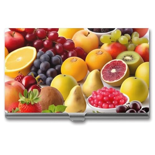 RKJVB Visitenkartenhalter, frisches Obst, schlankes Visitenkartenetui, professionelle Namenskartenhalter, Geldbörse, Namenskarten-Organizer, minimalistische Tasche, Kartenetuis für Männer und Frauen, von RKJVB