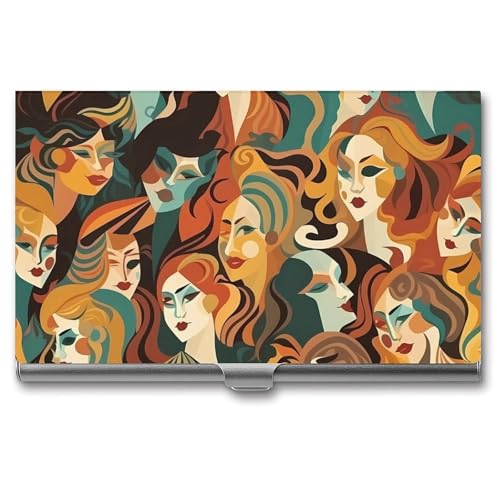 RKJVB Visitenkartenhalter, verschiedene Gesichter, schlankes Visitenkartenetui, professionelle Namenskartenhalter, Geldbörse, Namenskarten-Organizer, minimalistische Tasche, Kartenetuis für Männer und von RKJVB