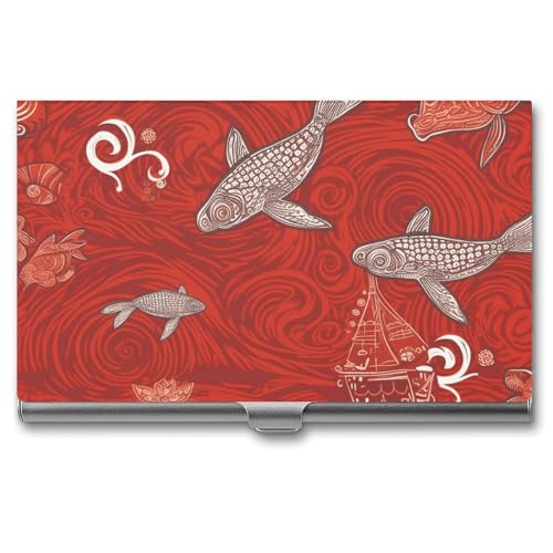 Visitenkartenhalter Rotes Meer Tier Slim Visitenkartenetui Professionelle Namenskartenhalter Geldbörse Namenskarte Organizer Minimalistische Tasche Kartenhüllen für Männer Frauen Rotes Meer Tier 9,4 x von RKJVB