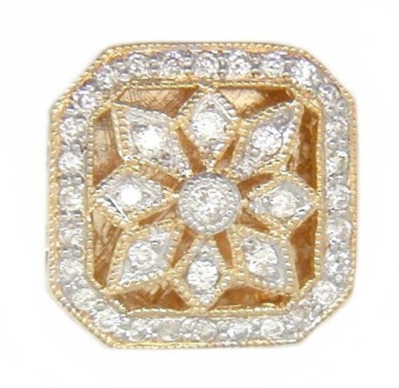 R.klein 14K Gelbgold Diamant Mit 41 Runden Naturdiamanten .17Ctw von RKLEINJEWELRY