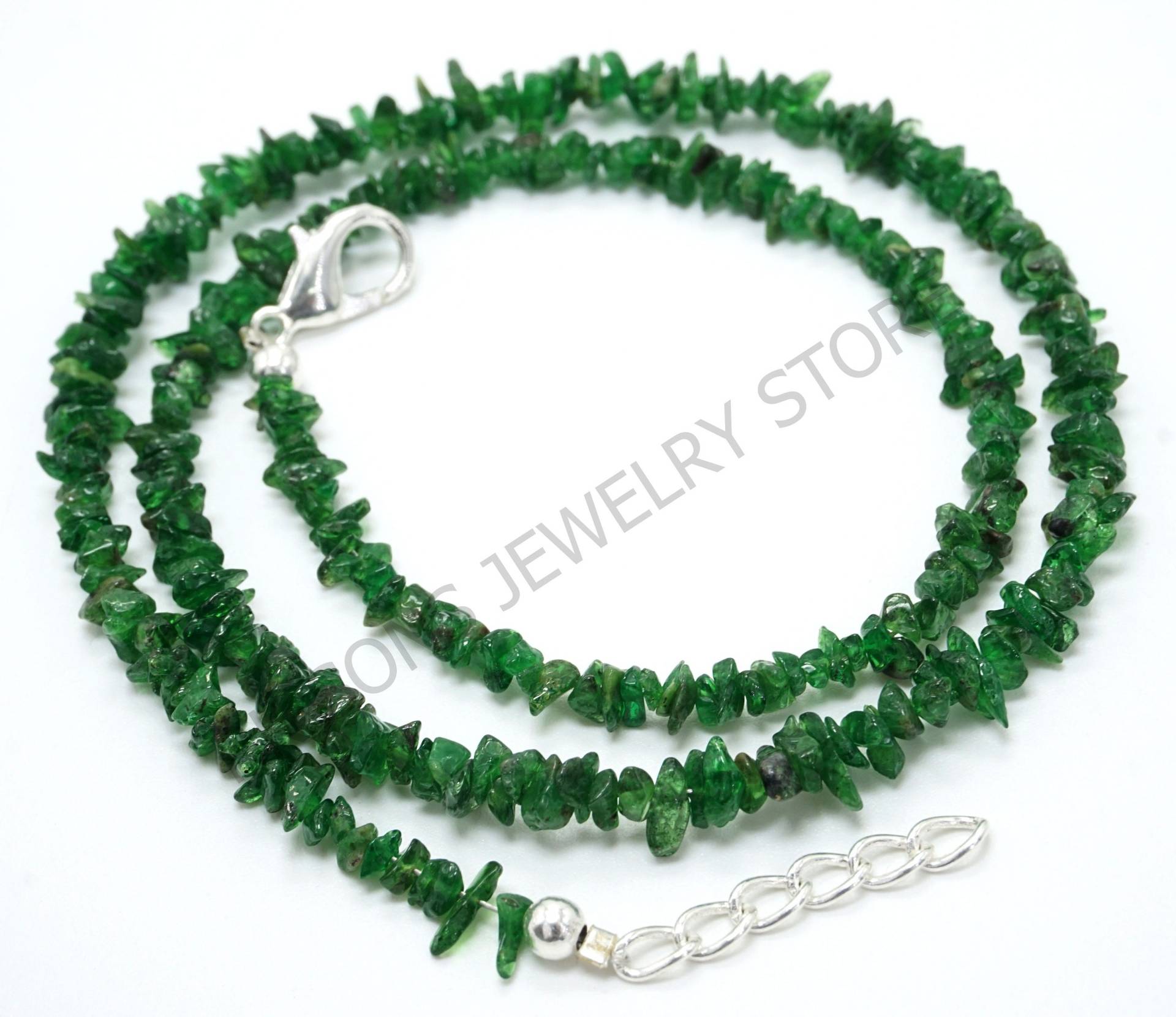 Aaa + Tsavorit Halskette, Natürliche Granat Rohe Grüne Edelstein Party Wear Geburtstagsgeschenk von RKSONSJEWELRYSTORE