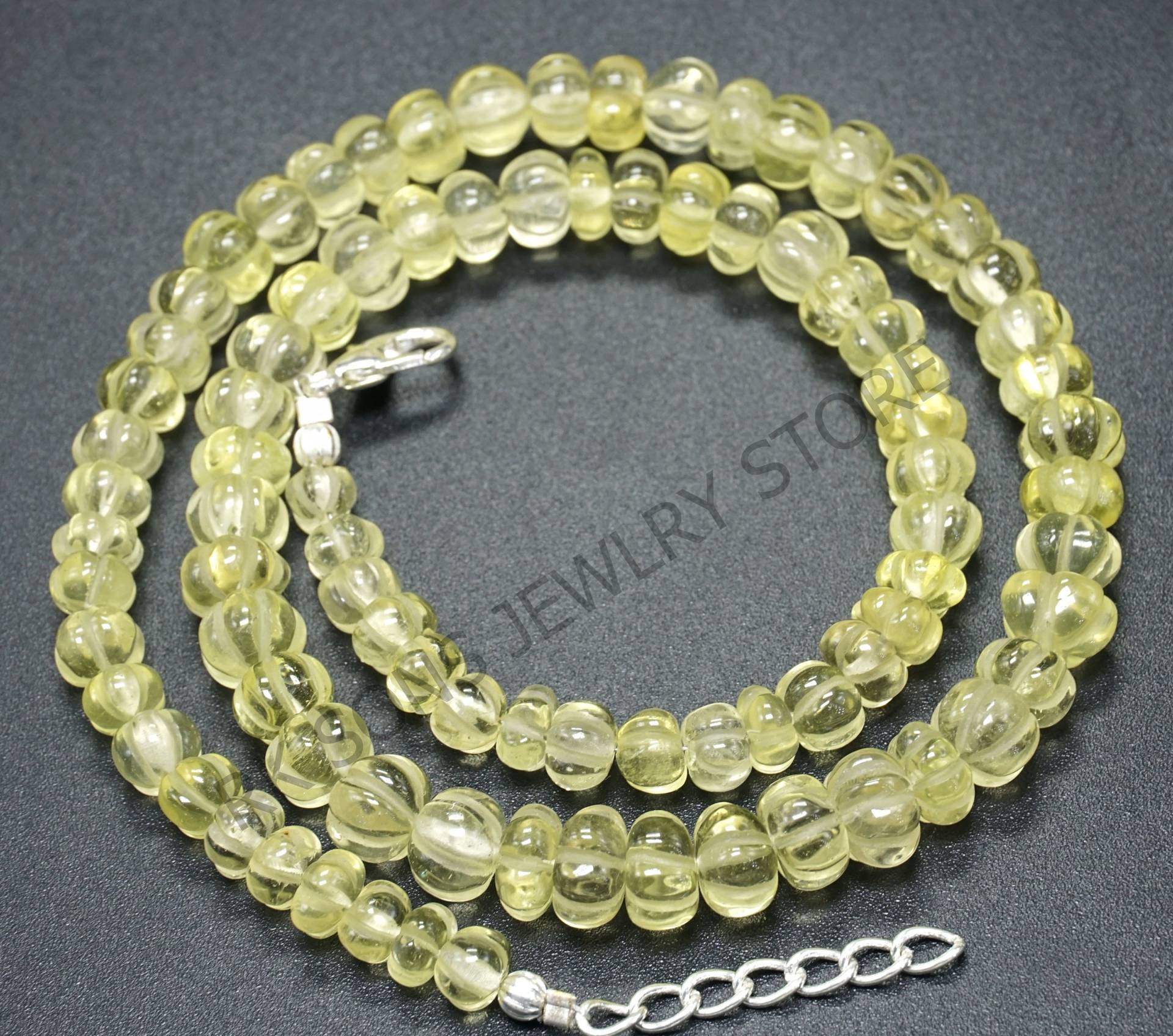 Lemon Perlen Halskette, Wunderschöne Natürliche Topaz Edelstein Geburtstagsgeschenk, Jahrestag Geschenk, Party Wear Halskette von RKSONSJEWELRYSTORE