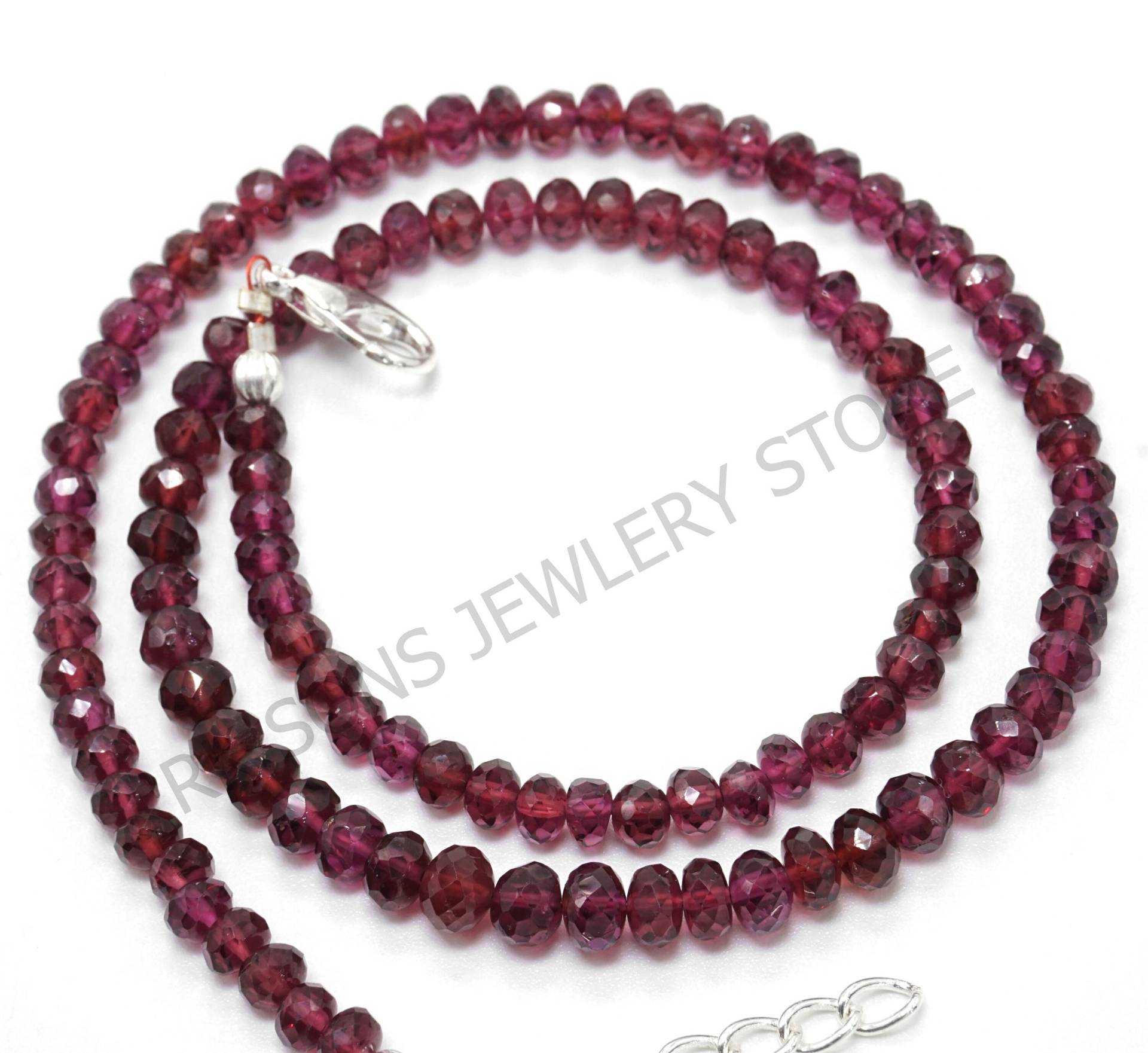 Rhodolit Halskette, Wunderschöne Natur Granat Perlen Edelstein Geburtstagsgeschenk, Jahrestag Geschenk, Party Wear von RKSONSJEWELRYSTORE