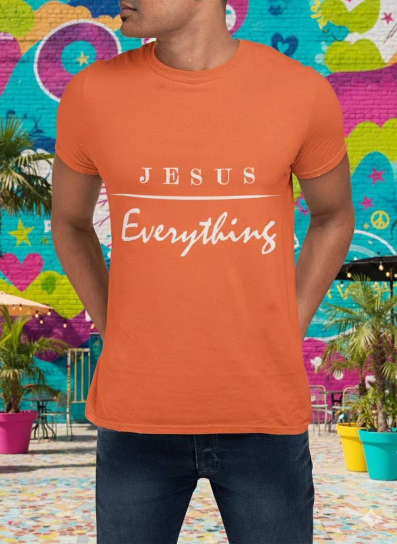 Christlicher Glaube Jesus Über Alles T-Shirt, Mutiges Text-T-Shirt, Religiöses Statement-Top, Unisex Jersey-Shirt, Geschenk, Christlich Christlicher Glaube Jesus Über Alles T-Shirt, Mutiges Text-T-Shirt, Religiöses Statement-Top, Unisex Jersey-Shirt, Geschenk, Christlich von RKTopic