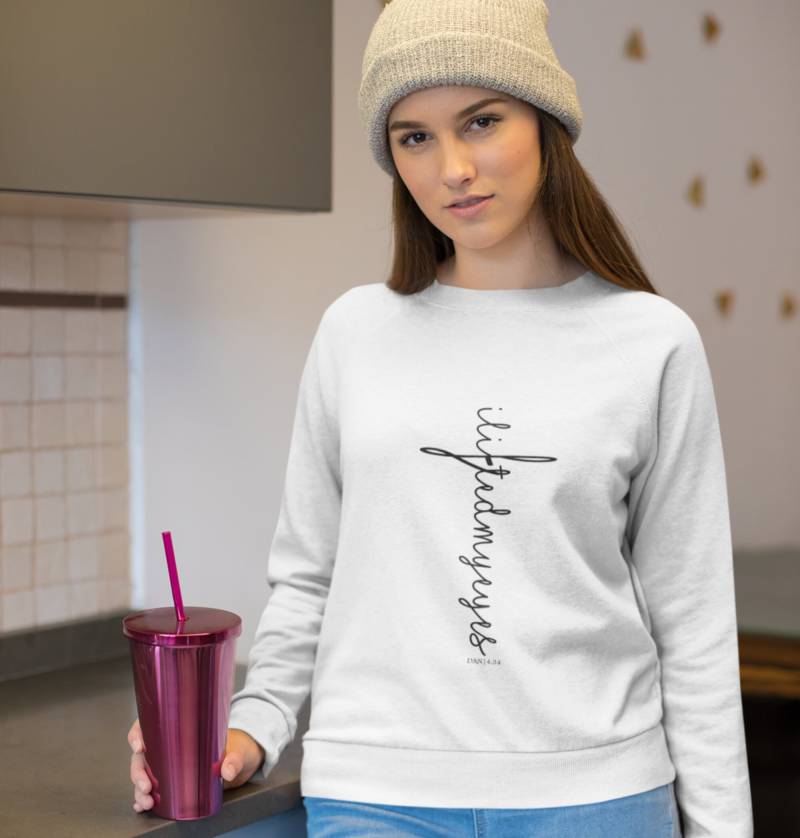 I Lifted My Eyes Sweatshirt Christliches Vers-Kreuz-Design I Lifted My Eyes Sweatshirt Christliches Vers-Kreuz-Design von RKTopic