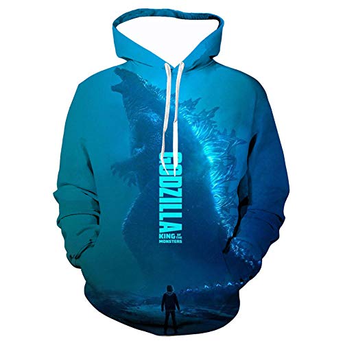 RKWEI Jungen Mädchen Kinderbekleidung Mit Kapuze Reißverschluss Rundhals Langarm 3D Gedruckt Monster Godzilla Muster Pullover Herbst Und Winter Sweatshirts Hoodies 110 cm von RKWEI