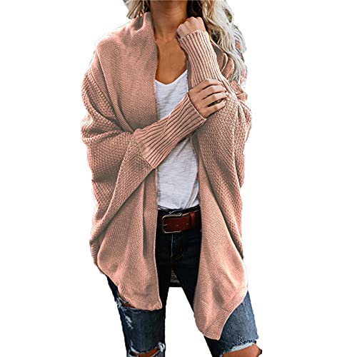 Vintage Oversize Strickjacken Strick Waffel Jacquard Laternenhülse Asymmetrischer Pullover Damen Solid Wolljacke Pullijacke Strick Jacke Sweatshirt Winterjacke Arbeit Strickjacke Herbstjacke Mantel von RKaixuni