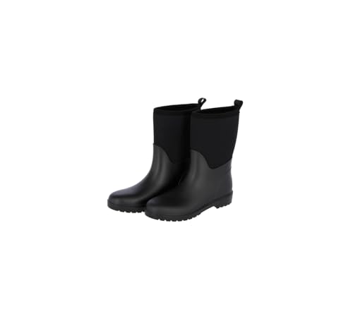 RL24 - Gummistiefel Neolite – Thermostiefel für Stall & Weide – wasserdichte Stallstiefel – Allwetter-Stiefel halbhoch – Thermo-Reitschuhe in schwarz – Unisex Winterschuhe in Größe 45 von RL24