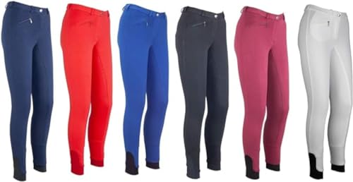 RL24 - Reithose für Damen Flex Basicline | Reiterhose mit Tasche & Silikon-Vollbesatz | elastische & atmungsaktive Vollbesatzreithose | Reitleggings in Schwarz | Reitbekleidung in Größe 38 von RL24