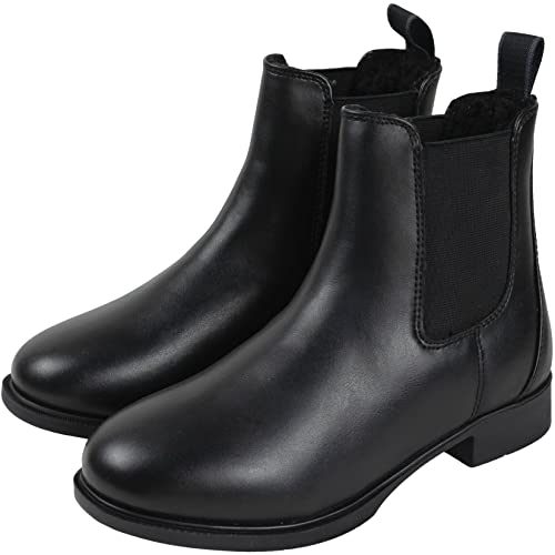 RL24 - Winter Jodhpur Reitstiefeletten mit Teddyfutter schwarz 38 soft/weit von RL24