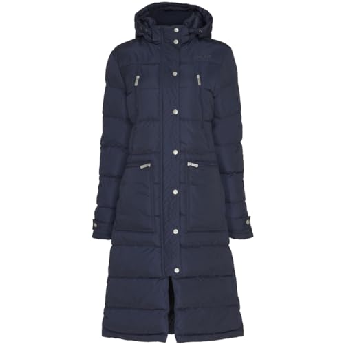 RL24 - Winter Reitmantel für Damen Candice von Equipage | Wintermantel wasserabweisend & atmungsaktiv | langer Mantel in Navy | Steppmantel mit Kapuze | Reitbekleidung in Größe S von RL24