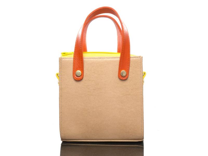 Erröten Colorblock Box Crossbody-Tasche Aus Leder Erröten Colorblock Box Crossbody-Tasche Aus Leder von RLCNYC
