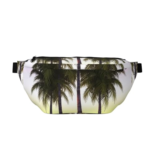 Bauchtasche für Männer und Frauen, junge Pinguine mit Schnee, Gürteltasche mit verstellbarem Riemen, modische Hüfttasche für Reisen, Tropische Palme, Einheitsgröße Bauchtasche für Männer und Frauen, junge Pinguine mit Schnee, Gürteltasche mit verstellbarem Riemen, modische Hüfttasche für Reisen, Tropische Palme, Einheitsgröße von RLDOBOFE