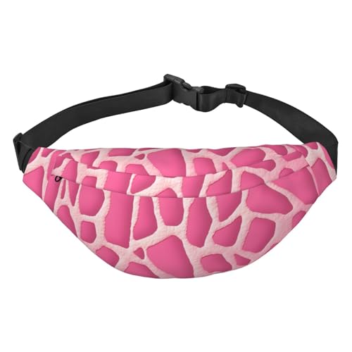 Gürteltasche mit Giraffen-Texturdruck, für Damen und Herren, Crossbody-Hüfttasche, wasserdichte Gürteltasche mit verstellbarem Riemen, Schwarz, Einheitsgröße, Schwarz, Einheitsgröße, Schwarz , von RLDOBOFE