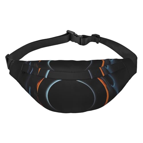 Mysterious Cosmic Gürteltasche mit schwarzen Löchern für Damen und Herren, Crossbody-Hüfttasche, wasserdichte Gürteltasche mit verstellbarem Riemen, Schwarz, Einheitsgröße, Schwarz, Einheitsgröße, von RLDOBOFE