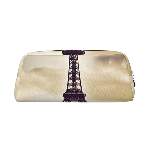 RLDOBOFE Eiffelturm Love Paris Reisetasche, wasserdicht, Reißverschluss, Reiseetui, Leder, Stiftebox, Kosmetiktasche für Büro, Reisen, silber, Einheitsgröße von RLDOBOFE