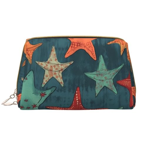 RLDOBOFE Kulturbeutel für Damen und Herren, Dopp Kit, Reise-Make-up-Tasche, Dahlien-Blume, Make-up-Organizer, Kosmetiktasche, Seestern der Farben, Einheitsgröße von RLDOBOFE