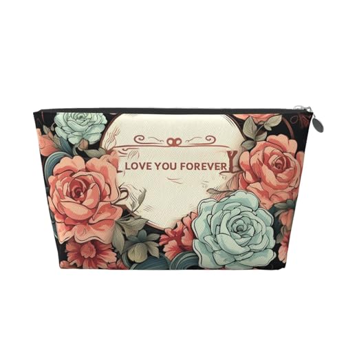 RLDOBOFE Kulturbeutel für Damen und Herren, Reise-Make-up-Tasche, "Love You Forever", Kosmetiktasche, silber, Einheitsgröße RLDOBOFE Kulturbeutel für Damen und Herren, Reise-Make-up-Tasche, "Love You Forever", Kosmetiktasche, silber, Einheitsgröße von RLDOBOFE