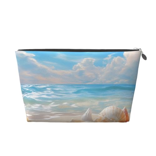 RLDOBOFE Kulturbeutel für Damen und Herren, Reise-Make-up-Tasche, Muscheln, Meer und Sonne, Make-up-Organizer, Kosmetiktasche, silber, Einheitsgröße RLDOBOFE Kulturbeutel für Damen und Herren, Reise-Make-up-Tasche, Muscheln, Meer und Sonne, Make-up-Organizer, Kosmetiktasche, silber, Einheitsgröße von RLDOBOFE