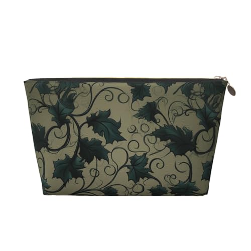 RLDOBOFE Kulturbeutel für Damen und Herren, Reise-Make-up-Tasche, Silhouette von grünen Ranken, Make-up-Organizer, Kosmetiktasche, gold, Einheitsgröße RLDOBOFE Kulturbeutel für Damen und Herren, Reise-Make-up-Tasche, Silhouette von grünen Ranken, Make-up-Organizer, Kosmetiktasche, gold, Einheitsgröße von RLDOBOFE