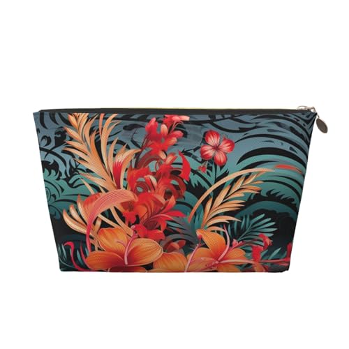 RLDOBOFE Kulturbeutel für Damen und Herren, Reise-Make-up-Tasche, hawaiianisches traditionelles Design, Make-up-Organizer, Kosmetiktasche, gold, Einheitsgröße RLDOBOFE Kulturbeutel für Damen und Herren, Reise-Make-up-Tasche, hawaiianisches traditionelles Design, Make-up-Organizer, Kosmetiktasche, gold, Einheitsgröße von RLDOBOFE
