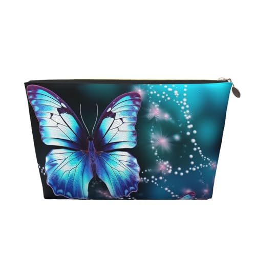 RLDOBOFE Kulturbeutel für Damen und Herren, Reise-Make-up-Tasche, schöner Schmetterlings-Organizer, Kosmetiktasche, gold, Einheitsgröße RLDOBOFE Kulturbeutel für Damen und Herren, Reise-Make-up-Tasche, schöner Schmetterlings-Organizer, Kosmetiktasche, gold, Einheitsgröße von RLDOBOFE
