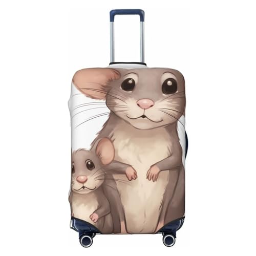 Reisegepäckabdeckung, elastische Gepäckabdeckung, Mutter und Kind, Ratten, Kofferabdeckung, Gepäckschutz für Reisen, kratzfeste Kofferabdeckungen für Erwachsene, waschbares Gepäck, dekorativ von RLDOBOFE