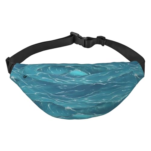 The Deep Ocean Print Bauchtaschen für Damen und Herren, Crossbody-Hüfttasche, wasserdichte Gürteltasche mit verstellbarem Riemen, Schwarz, Einheitsgröße, Schwarz, Einheitsgröße, Schwarz , von RLDOBOFE