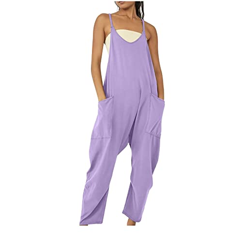 Damen Latzhose Loose Fit Baggy Jumpsuit ärmellos Overall Sommer Lose Spaghetti Strap Ärmellose Playsuit Einteiler Gerade Bein Mädchen Musselin Jumpsuits Einfarbig Lang Bib Pants Haremshose Romper Damen Latzhose Loose Fit Baggy Jumpsuit ärmellos Overall Sommer Lose Spaghetti Strap Ärmellose Playsuit Einteiler Gerade Bein Mädchen Musselin Jumpsuits Einfarbig Lang Bib Pants Haremshose Romper von RLEHJN