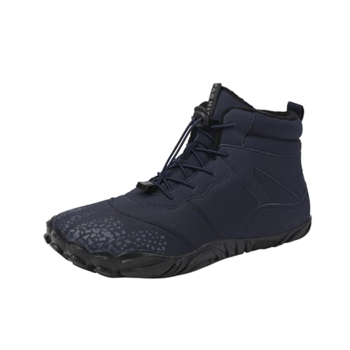 RLEHJN Barfußschuhe Winter Wasserdicht Barfußschuhe Gefüttert Herren Winterschuhe Damen Warm Winterstiefel Outdoor Wanderschuhe Unisex Traillaufschuhe Fitnessschuhe Fivefinger Zehenschuhe von RLEHJN