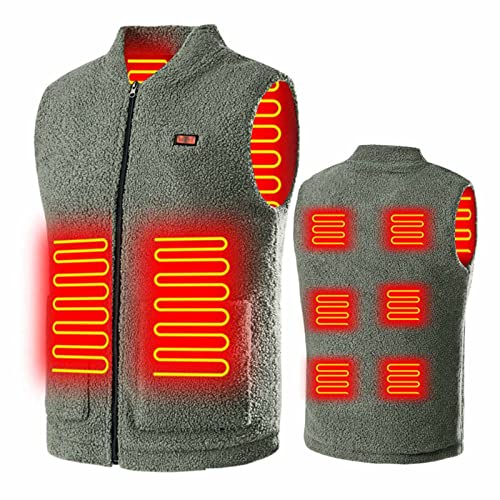 RLEHJN Beheizbare Weste Damen Herren Heizweste Jagd ärmellos Beheizbare Jacke Mit Heizung, 4/8/9//11/13/17 Heizzonen Unisex Wärmeweste USB Elektrisch Heated Vest Powerbank Winter Wärmende Gilet von RLEHJN