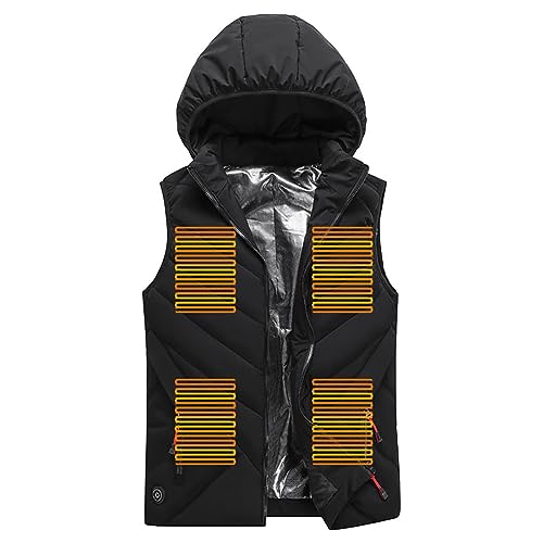 RLEHJN Black Friday Beheizbare Weste Damen Heizweste Herren Beheizte Jacke Winter Heizjacke Wärmeweste mit 8/9/11/13/15/17 Heizzone, Beheizte Weste Casual Beheizbare Jacke Leicht Heated Vest von RLEHJN