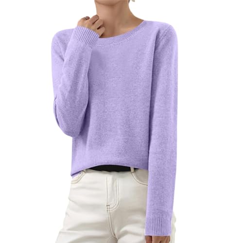 RLEHJN Black Friday Wollpullover Damen, Oversize Strickpullover Baumwolle Pullover Lose Langarmshirt Winter Strickpulli Basic Wickelpullover Elegant Damenmode Langarm Oberteile Casual Winterpullover von RLEHJN