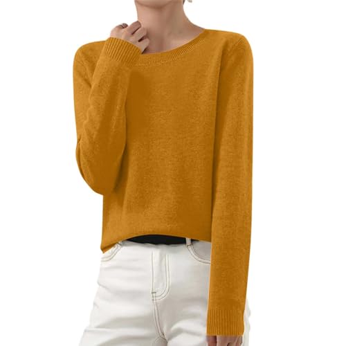 RLEHJN Black Friday Wollpullover Damen, Oversize Strickpullover Baumwolle Pullover Lose Langarmshirt Winter Strickpulli Basic Wickelpullover Elegant Damenmode Langarm Oberteile Casual Winterpullover von RLEHJN